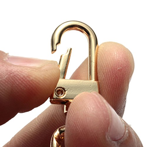 Preisvergleich Produktbild GOZAR Metall-Gepäck Tasche Buckle Karabinerhaken Kettenschloss Karabiner Schlüssel Clip-Gold
