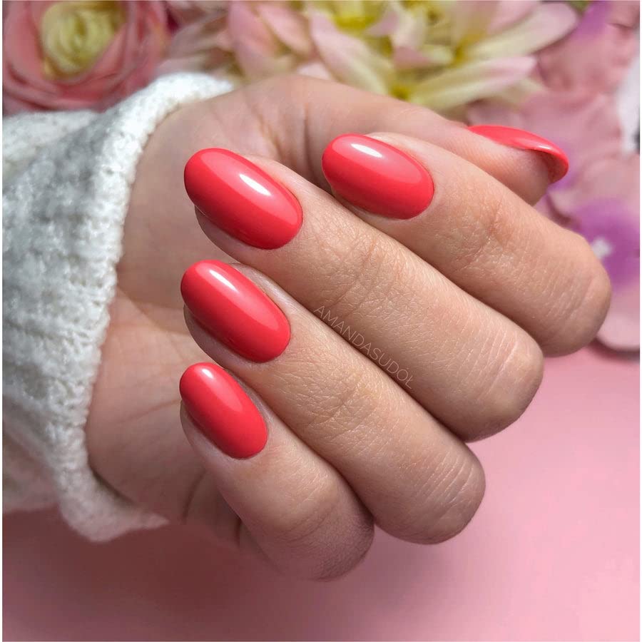 semilac Base + Top + 006 Classic Coral UV-LED-Nagellack-Gel Hybrid Maniküre Soak Off Farbe Coat