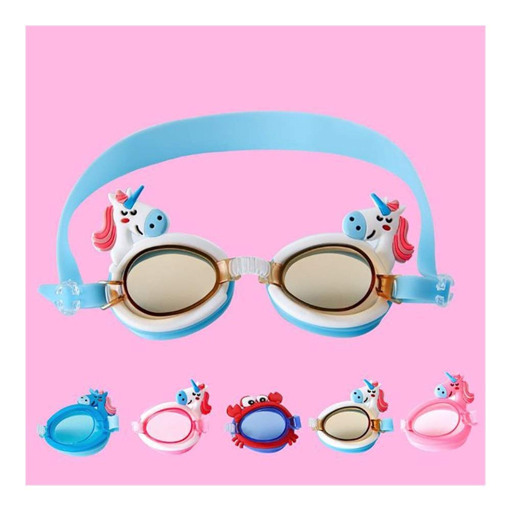 Lunettes De Natation Licorne Enfant Réglables 3-14 Ans - Anti-UV Anti-Buée Avec Chapeau Extensible