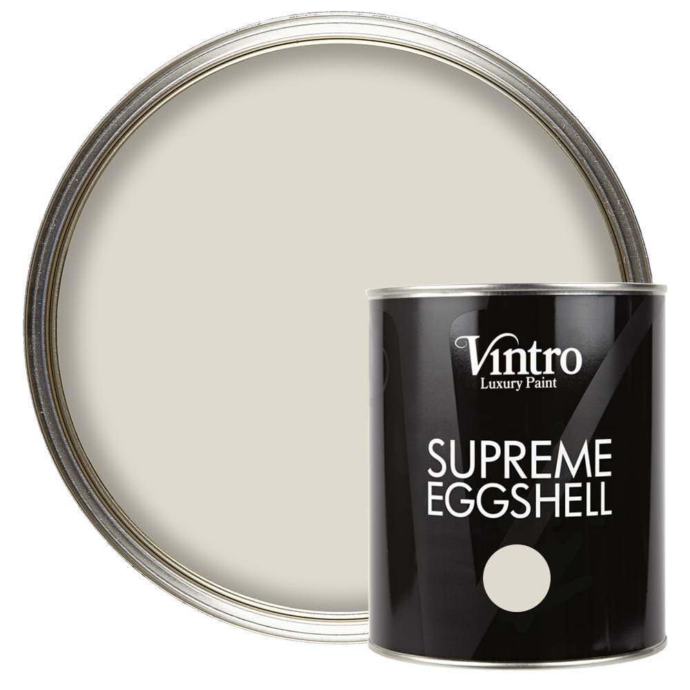 Vintro Paint | Satin Furniture Paint | Cream with a hint of Grey | Wood | Trim | Metal | Eggshell Finish | 1 Litre (Yorkshire Stone) — image 1
