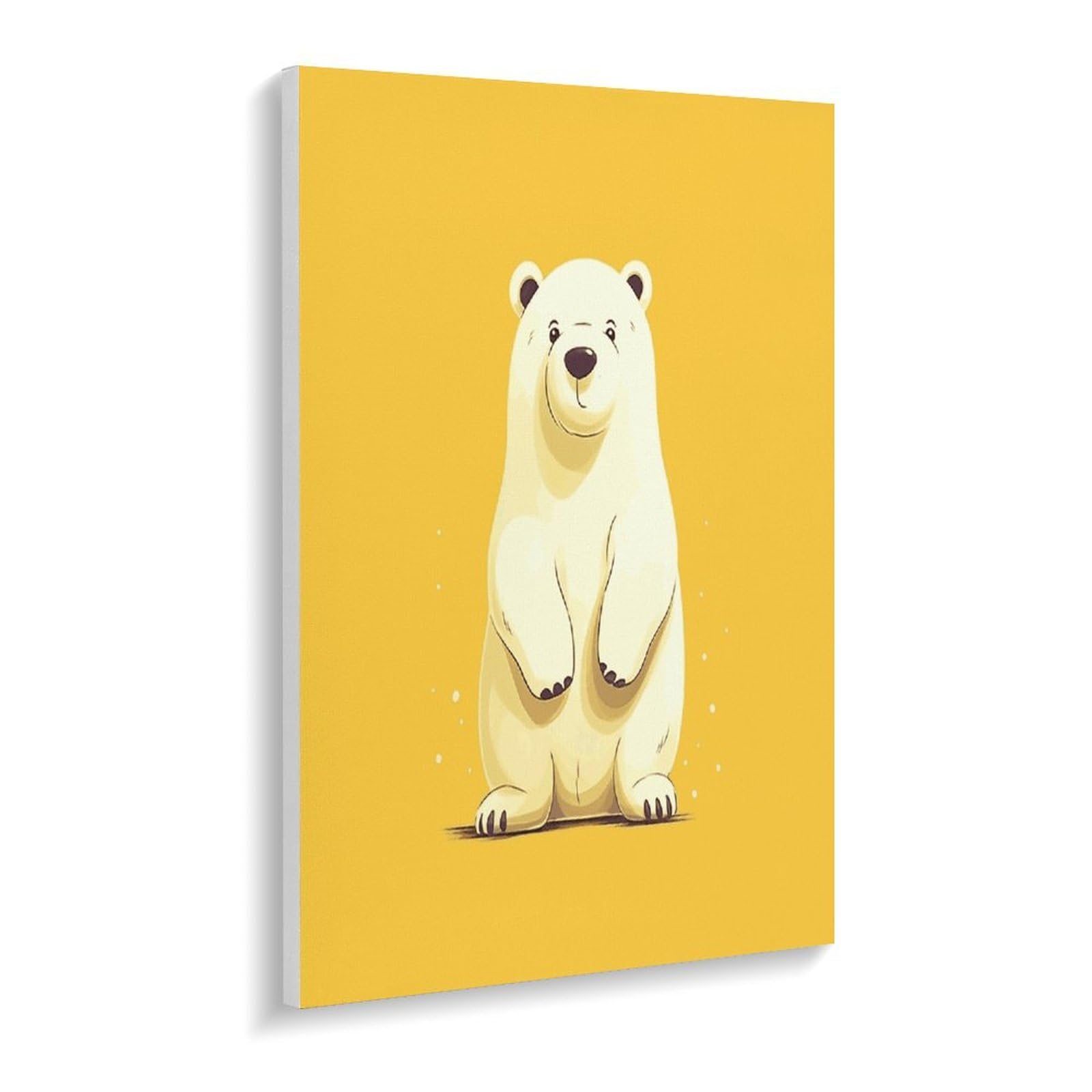 LPAGBCNU Malen nach Zahlen mit niedlichem Cartoon-Eisbär, Malen-nach-Zahlen-Set für Erwachsene, Anfänger, Erwachsene, Malen nach Zahlen, Kits auf Leinwand, DIY-Acryl-Ölfarben, Gemälde mit Pinseln für