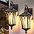 YSN 16'' Large Outdoor Wall Lights 2 Packs, Black Exterior Lighting Fixture Outdoor Sconce Lights, Waterproof Outside Lights for House with E26 Socket, Outdoor Lanterns for Porch, Garage, Farmhouse