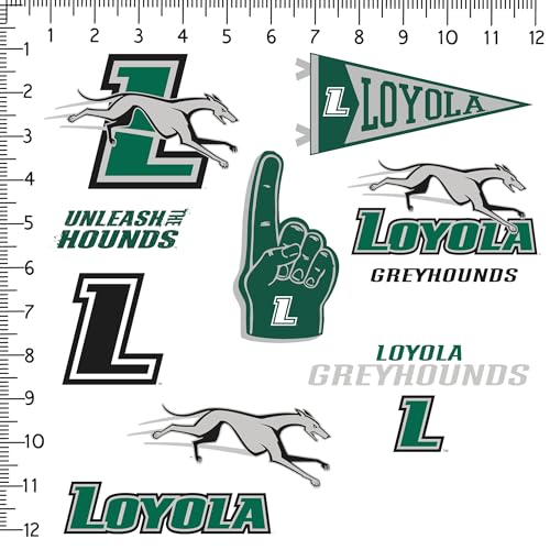 Image of Loyola University Maryland 10ct Vinyl Large Deluxe Stickers Variety Pack - Laptop, Water Bottle, Scrapbooking, Tablet, Skateboard, Indoor /Outdoor - Set of 10