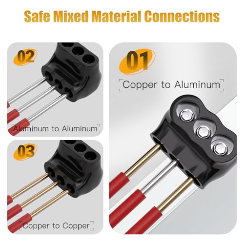 Conector de cable multigrifo STARELO aislado de 3 puertos para empalme eléctrico de una cara 5