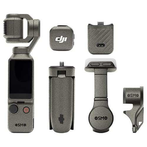 JJC �J�����{�̕ی�t�B���� DJI Osmo Pocket 4 �N���G�C�^�[ �R���{��p 3M�ޗ� �C�A�[�� �O���b�v�̓A�b�v �Ղ��c��Ȃ� ���^�݌v �ώC�� �ϖ��� ����h�~ �h�� �J�X�^���t�B�b�g �J�����{�f�B�ی�X�L�� �_�[�N�E�S�[���f���O���[