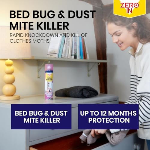 Zero in Clothes Moth Killer Fast-Acting Water-Based Spray for Rapid Knockdown & Kill of Clothes Moths, Protects Clothing & Fabrics from Moth Damage, Ideal for Indoor Treatment – 300ml (Twin Pack) - 4