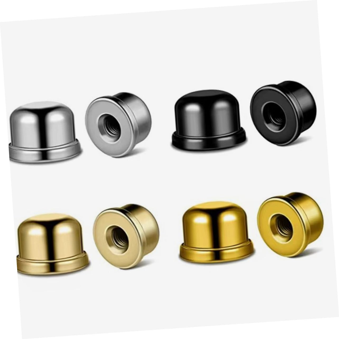 8pcs Metal Lamp Finial Knobs Stable Screw Caps for Lamp Holders Smooth Surface Decorative Light Accessories Easy Installation Mixed Color