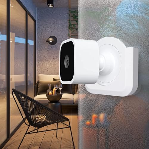 Image of Blink Mini Camera Adhesive Wall Mount Bracket, Strong Adhesive Durable Camera Mount Stand for Blink Mini Indoor Camera, No Drill, No Screws (for Blink Mini-White 4Pack)