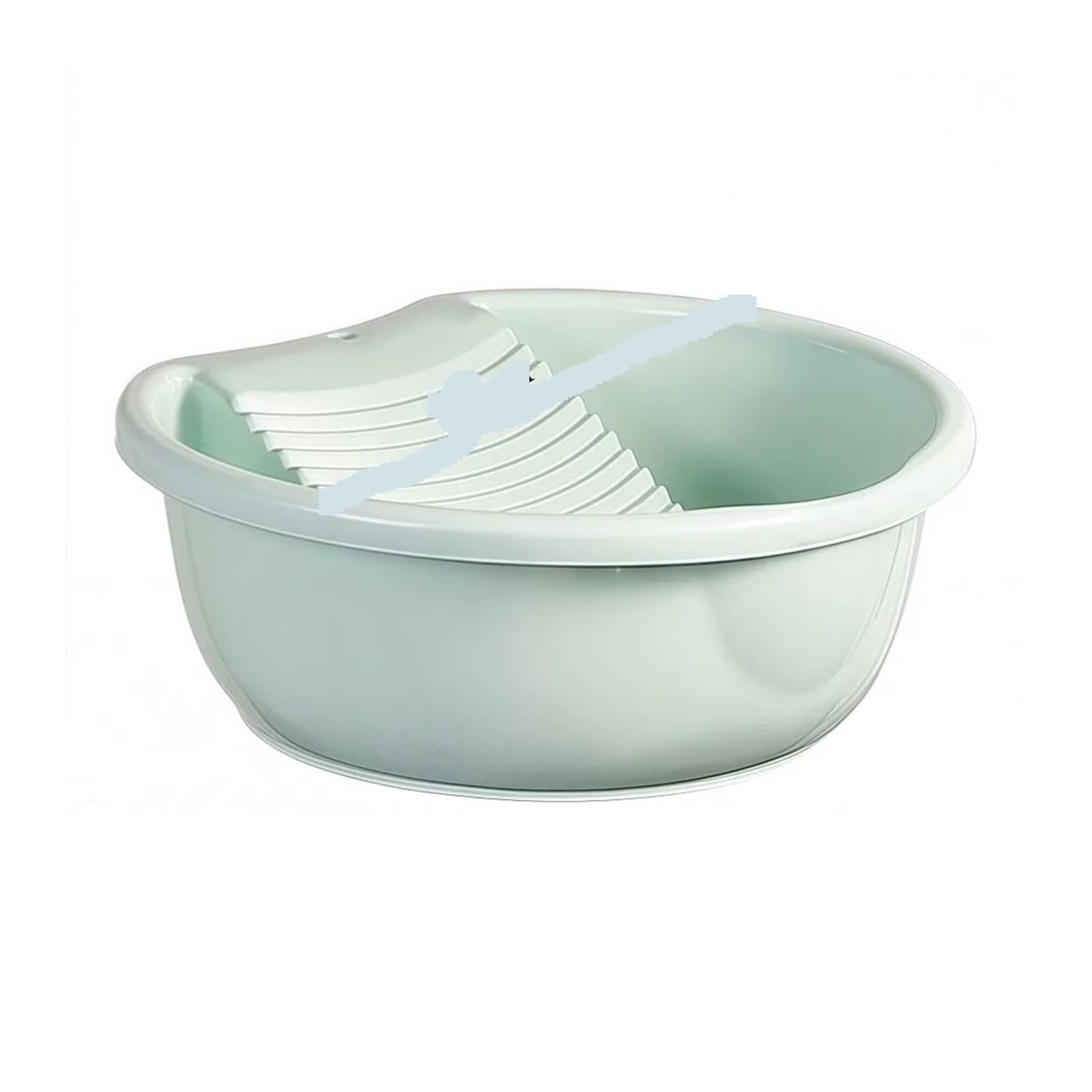 Antislip Washboard Basin 2IN1 Washboard Basin Thickened Plastic Underwear Cleaning Convenient Lightweight Laundry Tub for Hand Washing Clothes(Green)