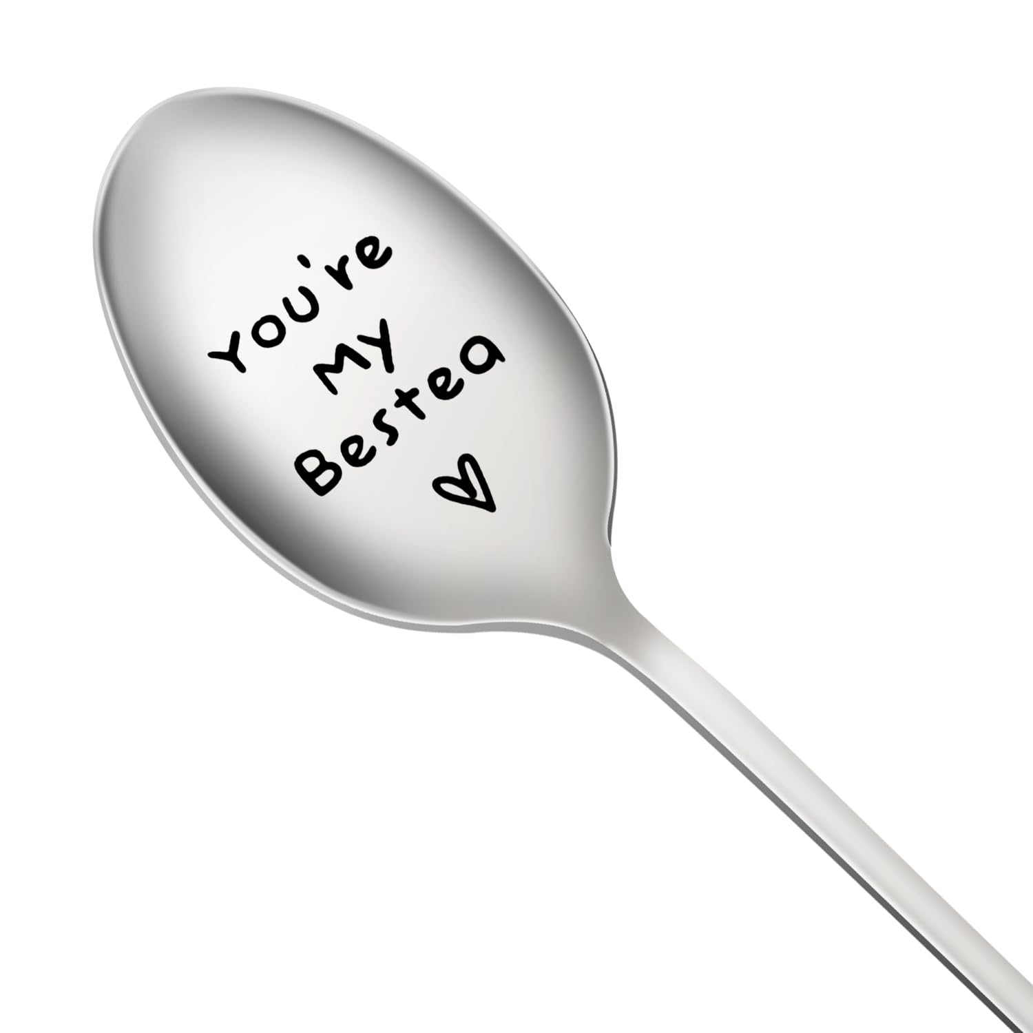 CHEERYMAGIC Friend Coffee Spoon, Bestie Friendship Gift for Women Girl You're My Bestea Spoons Engraved Coffee Tea Spoons BFF Dessert Spoons Christmas Birthday Gifts for Friends A4BESTEASZ