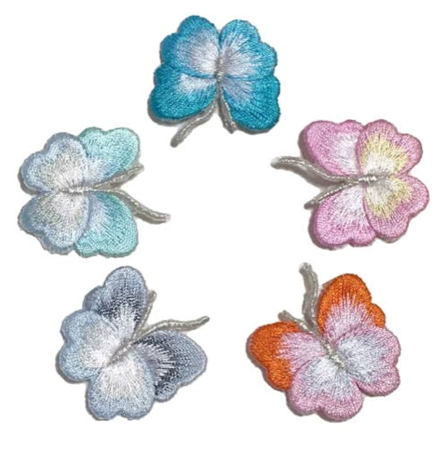 Amazon | 刺繍ワッペン・グラデーション蝶刺繍(1枚)□wap-h-ha7