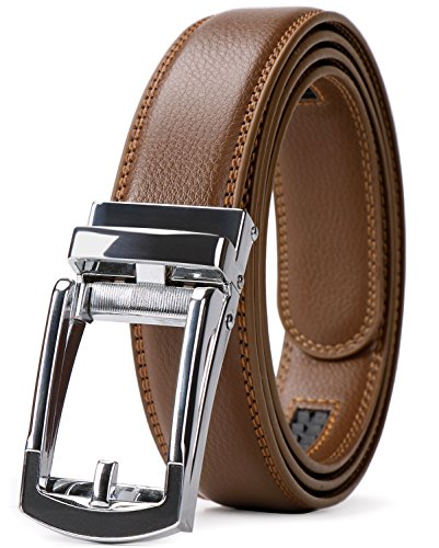 最安値 ベルト メンズ 革 レザー ビジネス カジュアル 通勤 紳士 フォーマル ベルト オートロック式 男性用 スーツ用 サイズ調整可能 誕生日 プレゼント ブラウンの価格比較
