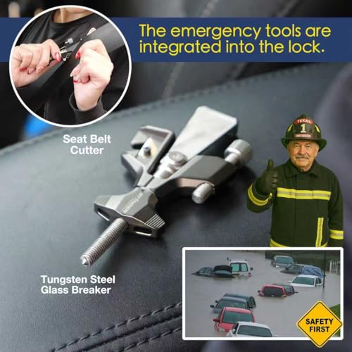 Stinger Metal Portable Door Lock for Travelers — Hotel, Apartment, and Home Door Stopper Security with Built-in Glass Breaker & Seatbelt Cutter, Ideal Travel Safety Lock for Women and Families - Image 5