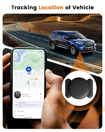 GPS-Tracker für Fahrzeuge, Kompatibel mit Google Built in App (nur Android), Magnet Case GPS Tracker fürs Auto, Globale Abdeckung Ortungsgerät Keine Monatliche Gebühr oder Abonnement