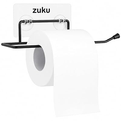 ZUKU (1 PCS) No Drill Toilet Paper Roll Holder Self Adhesive/Toilet Paper Holder Self Adhesive/Hand 