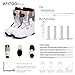 XCMAN Adjustable Mens Snowboard Boots,Warm Liner,Winter Snow Boots,Medium Flex for All-Mountain Riding-White 8.5