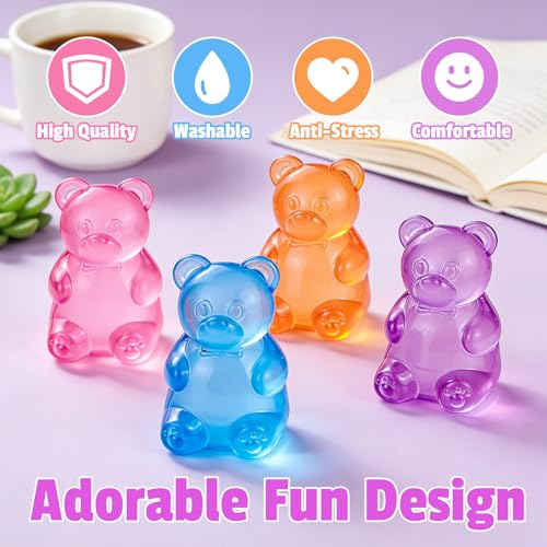 3Pcs Gummy Bear Toys,Stress Bear Squishy Balls,Sugar Filled Squishy Toys,Anxiety Relief & Focus Toy, Anxiety Relief Toys for Office & Party Favors, Christmas Halloween Easter Gifts - Image 5