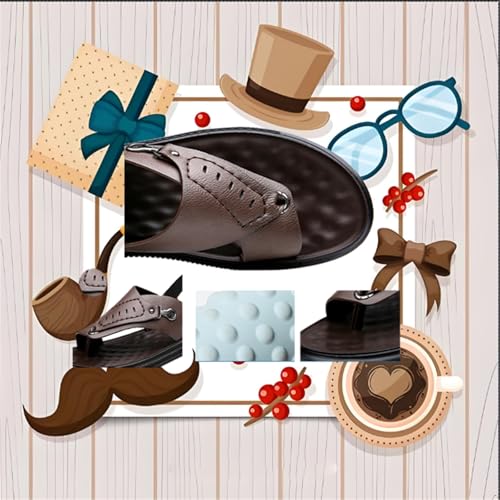 CLSQLXYJZC Mens Adjustable Slip on Open-Toe Two Uses Arch Support Sandals, Summer Lightweight Non- Slip Foot Split Toe Beach Sandals, for Relief Hallux Valgus, Heartwarming Men Birthday Ideas2