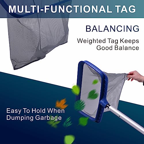 image for POOLAZA Pool Skimmer Net, Larger Capacity Pool Net Skimmer with Durabl