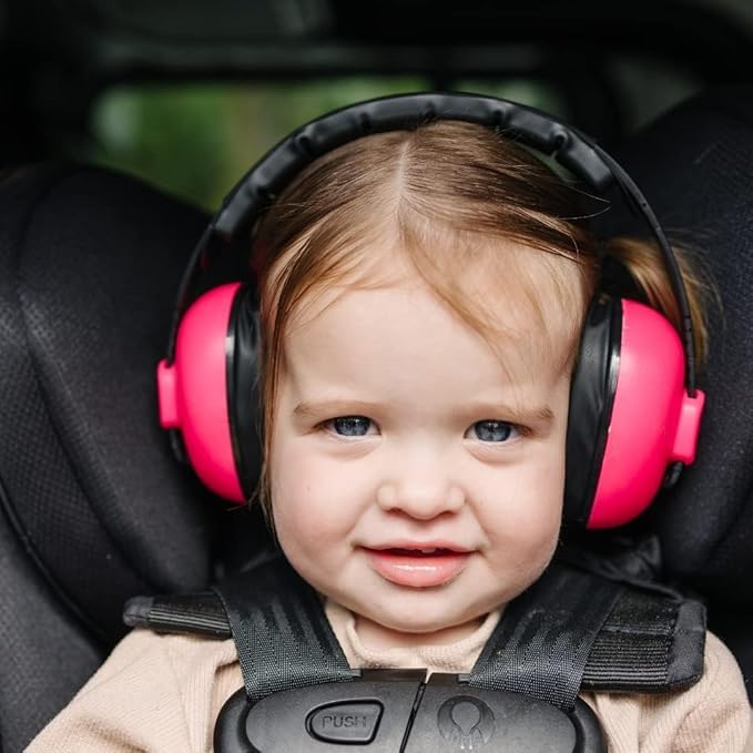 Aisbugur Baby Ear Protection Noise Cancelling Headphones Adjustable Kids Ear Muffs Hearing Protection for Infants Toddlers Children Lightweight Soft Padded Ear Defenders for Loud Events Travel (Pink) 4