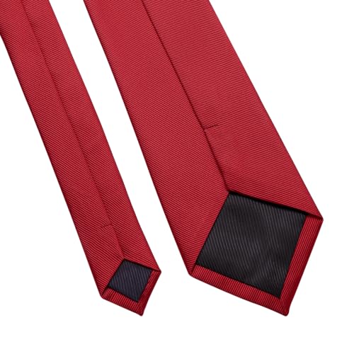 Image of DecTwig Men's Ties Solid Color Formal Neckties 3.15 inch (8CM) Black Ties For Men