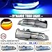 QKLsudua 2pcs Dynamic Sequential Blink Compatible with Be-nz W204 CLA A B C E S GLA GLK CLS Class W176 W212 LED Side Mirror Turn Signal Light Assembly-Blue+Yellow