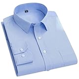 BQDPYZBD Chemise pour Homme À Manches Longues Hommes, Décontractée, Imprimée, Carreaux, Poche Unique, Coupe Professionnelle, Formelle, Bureau-65-13-39 Taille 165cm 62kg