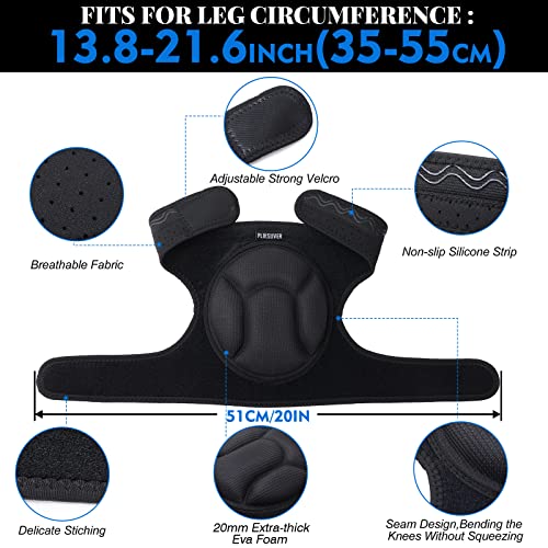 PLIKSUVER Knee Pads 20MM Thick Sponge Gardening Knee Pads Anti-Slip Volleyball Kneepads for Dancing Garden, Cleaning (1 Pair) - Image 2