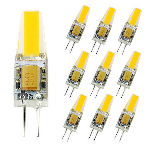 MODOAO G4 LED�����v12V AC/DC COB LED���C�g2W�N�[���z���C�g360�r�[���A���O���N�[���z���C�g10�p�b�N