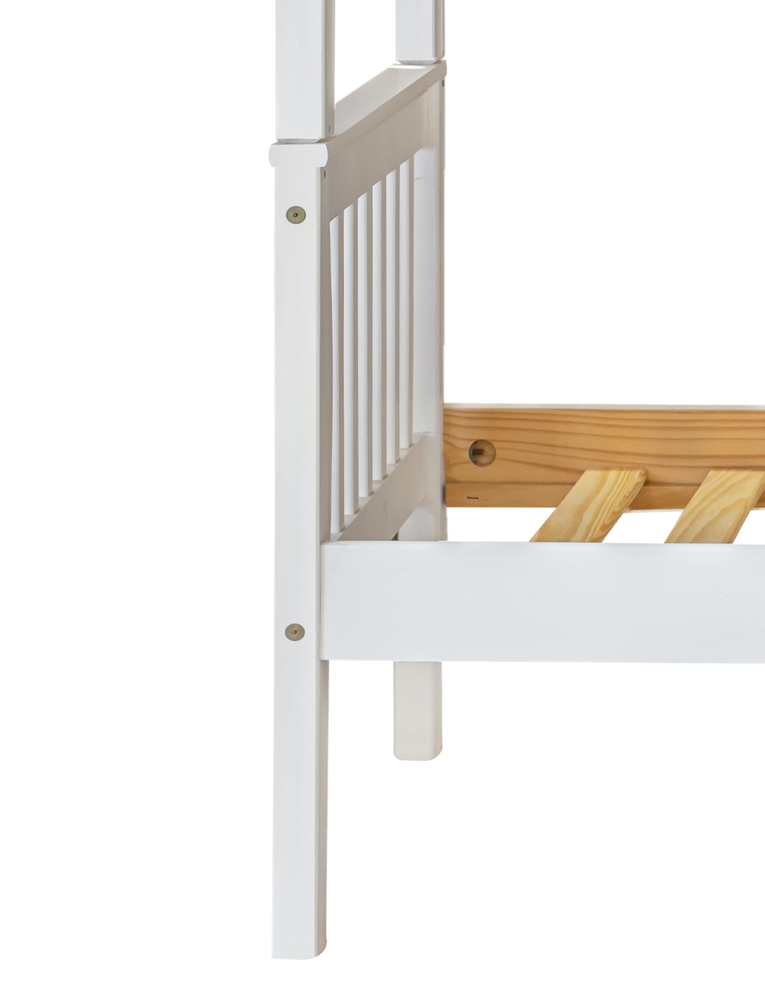 Genérico MUEBLESYA Litera Triple de Pino Macizo con Seguridad Certificada, 3 Camas 90x190 cm con Cama Nido, Estructura Convertible y Escalera Reversible, Blanco Lacado