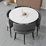 Utilisation Polyvalente : Cet ensemble table et chaises convient aux cafés, aux espaces d'accueil de bureaux, aux zones d'exposition de magasins de vêtements et aux salons d'hôtel. Cet ensemble table et quatre chaises est une solution idéale pour les espaces commerciaux nécessitant des sièges multifonctionnels ; les chaises peuvent être rangées sous la table lorsqu'elles ne sont pas utilisées, ce qui est parfait pour les petits espaces.