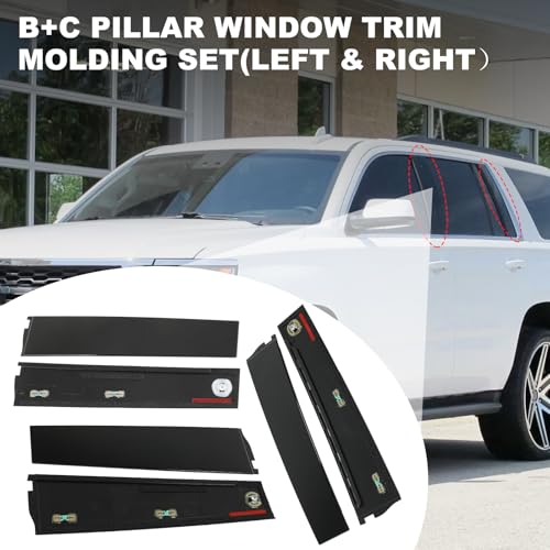 B/C Pillar Trim Door Molding Window Trim Set (LH&RH Side) 6PCS 2015-2018 by CARMOCAR - Used condition - Image 6