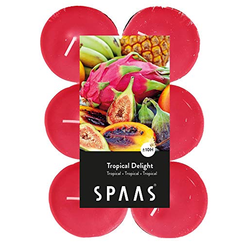 Spaas 12 maxi lumini profumati, Cera di paraffina