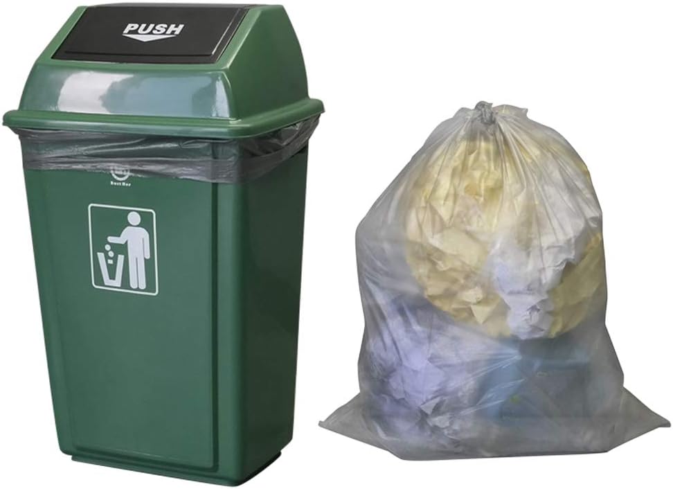 18 Gallon Large Kitchen Trash Bag, Gray, 100 Counts