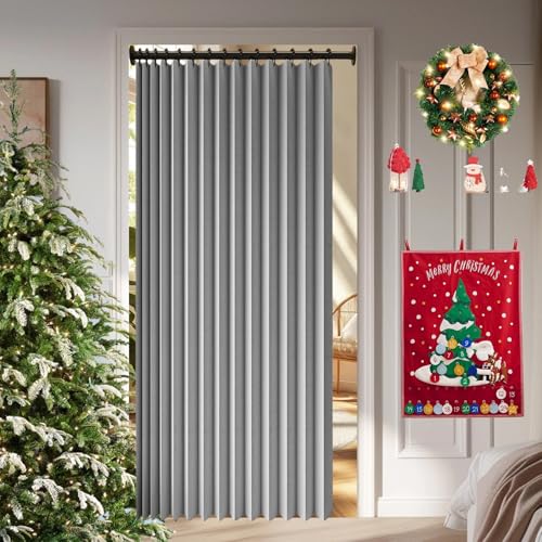 Rideau de porte pliant imperméable isolant thermique à oeillets - 2
