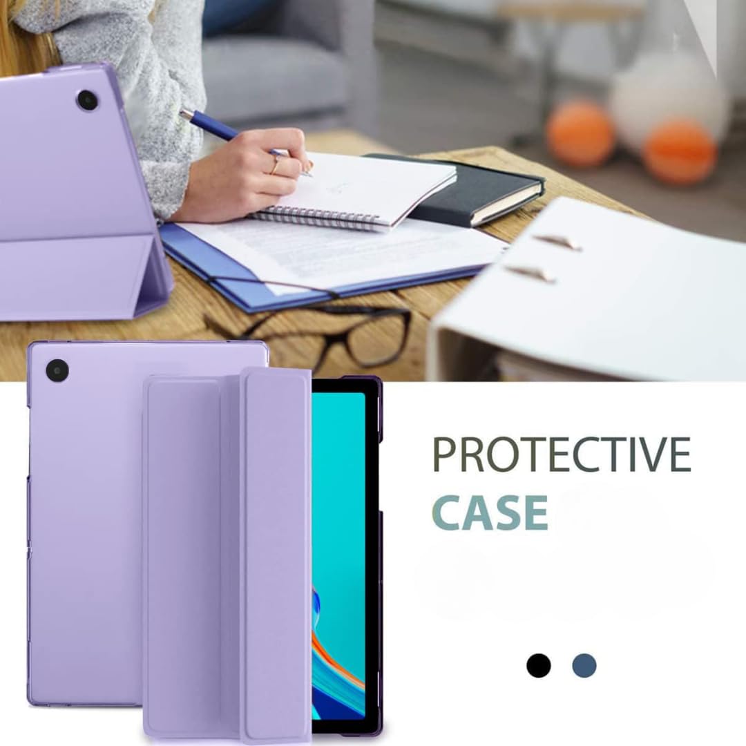 ProElite Cover for Samsung Galaxy Tab A9 Plus 11 inch Case Cover, Smart Flip Case Cover for Samsung Galaxy Tab A9+ 11 inch Translucent Back with Stylus Pen, Lavender 3
