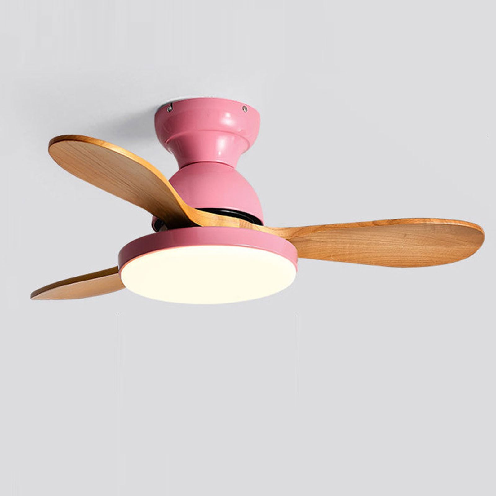 KXEcoLife Remote Mute Ceiling Fan Light 3 Speeds Timing With 60W LED Lights Lighting Modern Wood Blades For Dining Room Study Bedroom Living