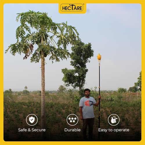 Image of HECTARE Papaya Harvesting Tool Head Without Pole | Durable Powder-Coated Steel Fruit Picker Attachment | Easy to Fit | Ideal for Tall Fruit Trees