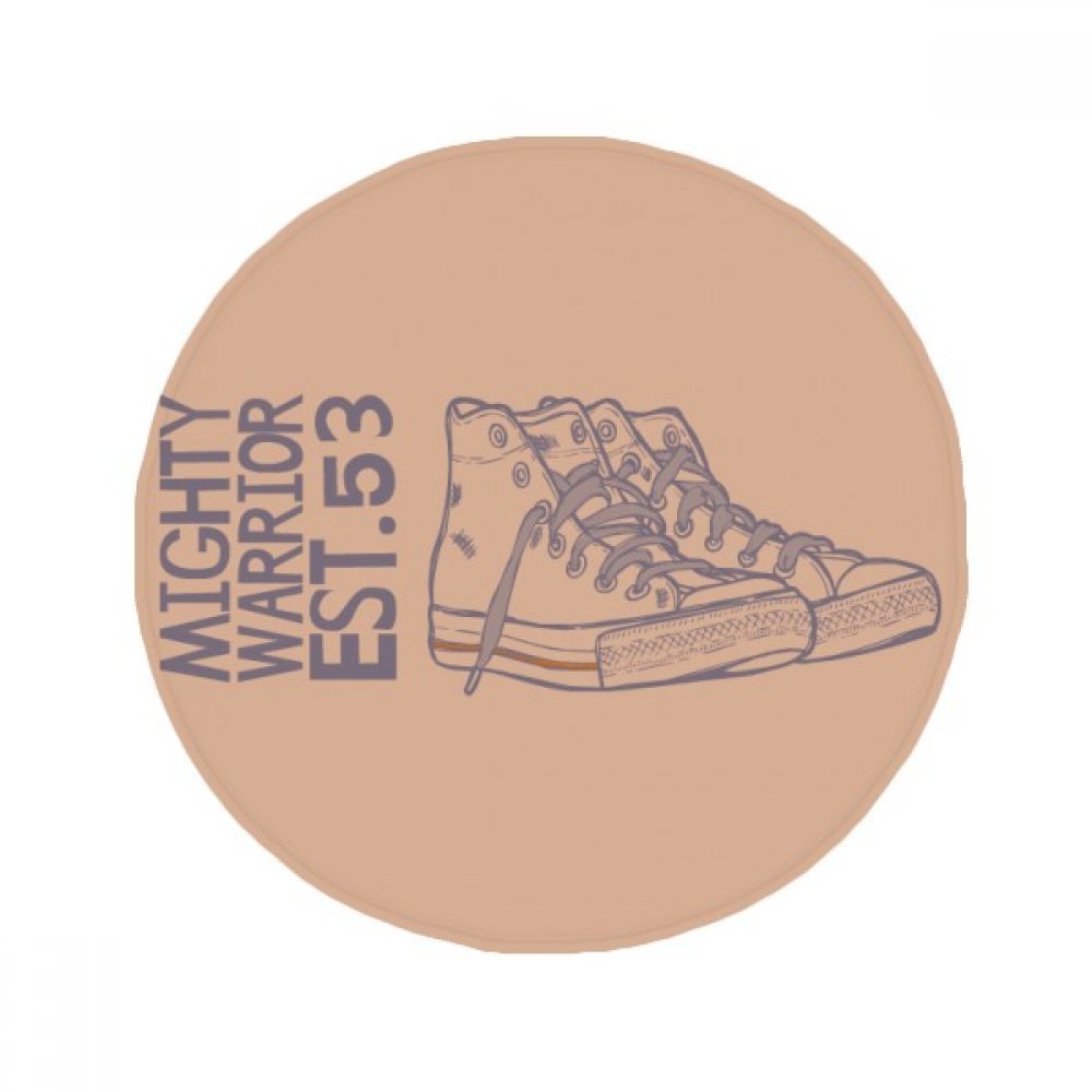 Tapis ronde anti-dérapant chaussures de toile peinte à la main pour éviter les glissades en cuisine
