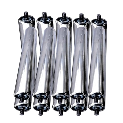 Pack of 15 Stainless Conveyor Rollers - 25 32 38 50 and 60 Mm Diameter, Industrial Conveyor Belt Replacement Roller for All Types 0f Smooth Movement Projects Transmission(15 pcs D-2in/50mm,L-9.8in/250