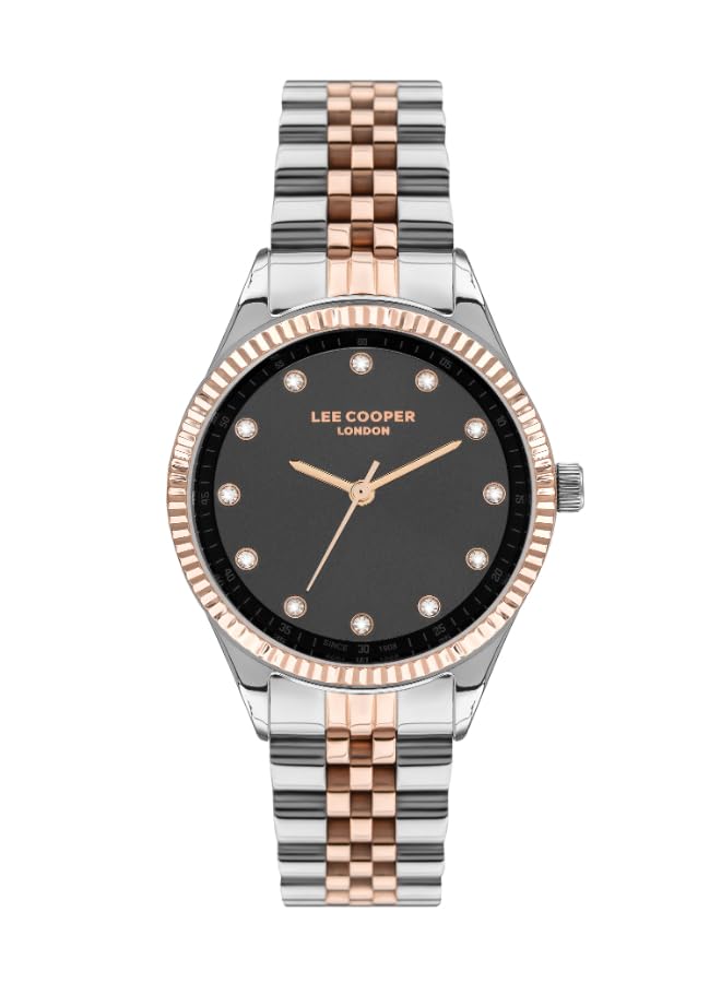Lee CooperWomen's 2035 Movement Watch, Analog Display and Metal Strap - LC07310.550, Silver