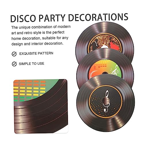 Abaodam 15 Pçs Decorações De Discos De Vinil Para Decoração De Bebidas Em Casa Ganchos De Parede Dec