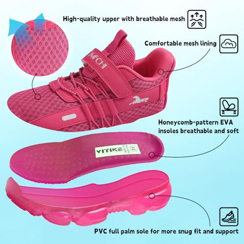 Image of JMFCHI Boys Girls Kids Sneakers Knitted Mesh Running Tennis Athletic Shoes