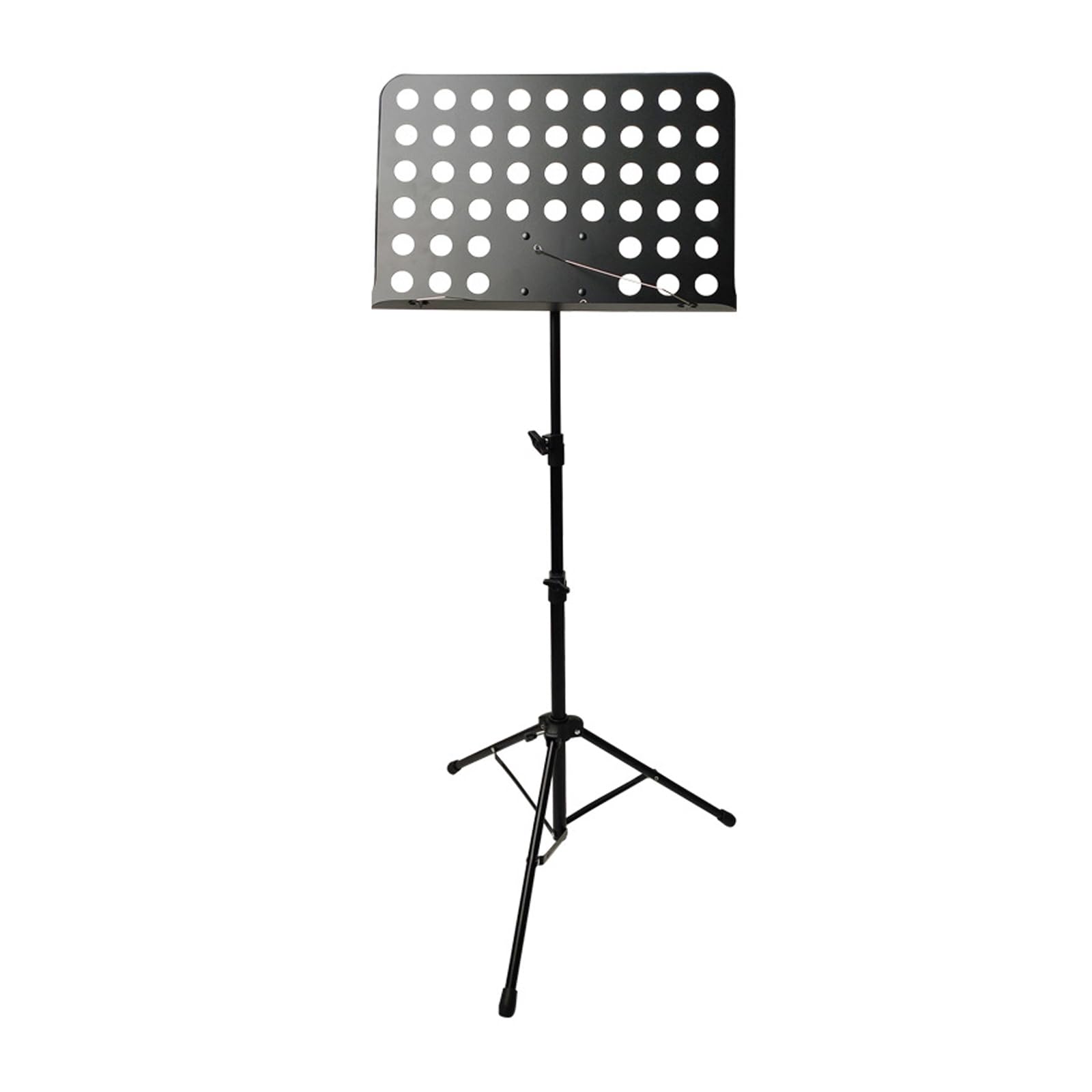 Notenständer Tragbarer Perforierter Notenständer mit Notenblattklammer Höhenverstellbar Metall Notenbuchhalter Faltbares Stativ Stabil für Musikinstrumente Spielen und Reisen