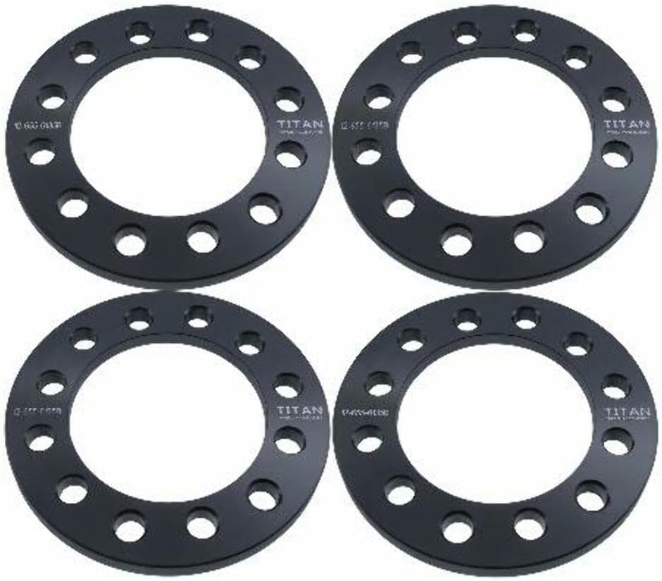 1/2" 6x5.5 Wheel Spacers - Fits Isuzu Rodeo Trooper Fits Toyota FJ Cruiser Tacoma 4wd Tundra 4-Runner - 1/2 Inch (50mm), 6x139.7 - Set of 4 - Black