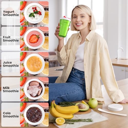 UKKISO Slushie Maker Cup Slush und Shake Maker mit Deckel, DIY Slushie Becher mit Gefrierkern für schnell gefrorene hausgemachte Einzelportion Slushie, Frucht-Smoothies und Milchshakes in Minuten – Bild 6