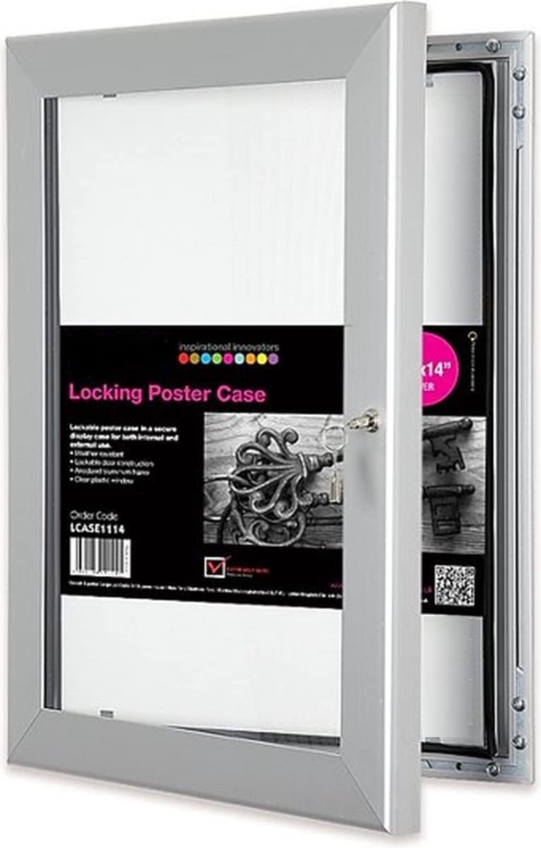 Vitrine publicitaire, format A4 (21 x 29,7 cm), verrouillable, 100 % étanche, vitrine d'affiche, plaque signalétique, boîte d'information pour l'extérieur (A4)