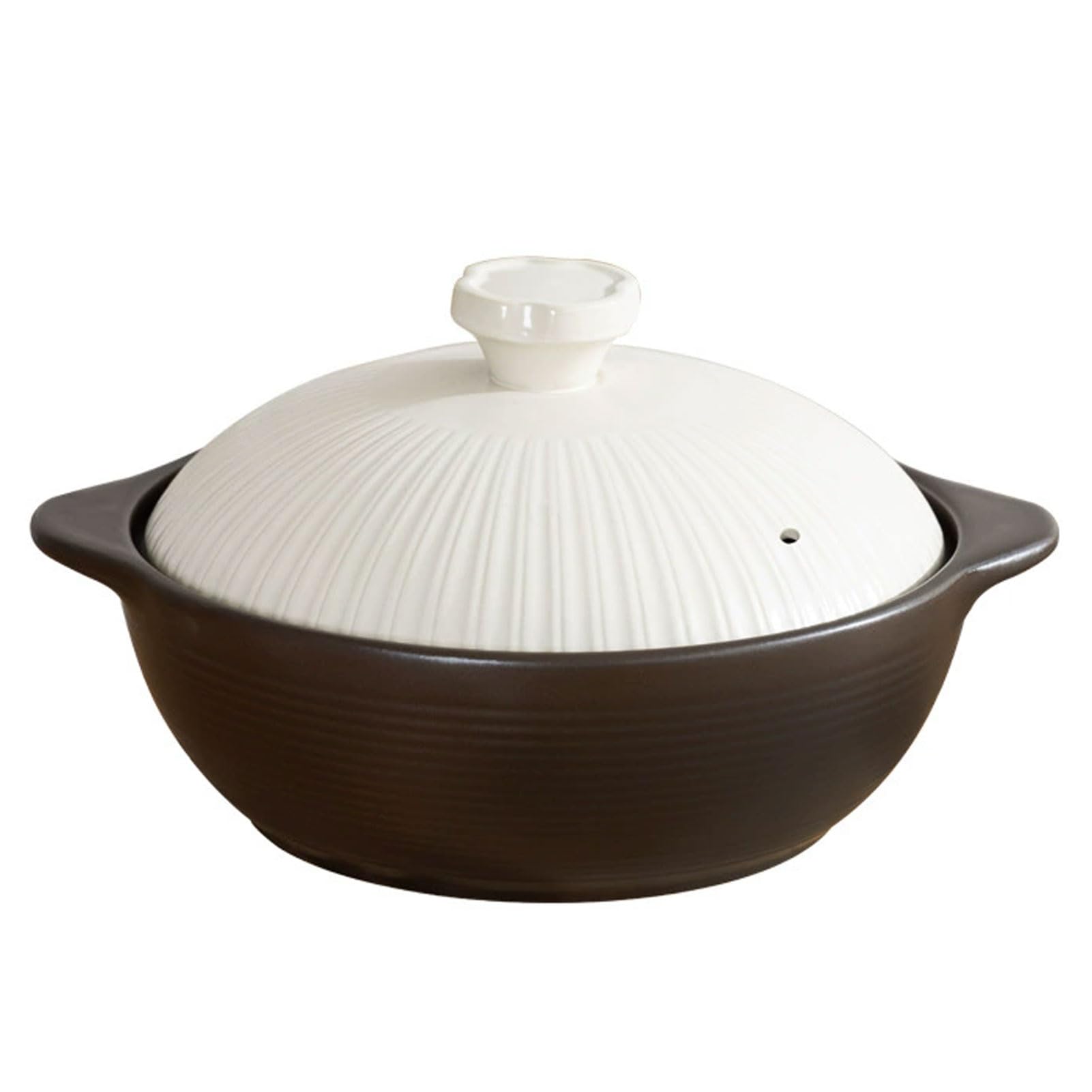 Ceramiczny garnek gliniany do kuchenki gazowej, żaroodporny garnek gliniany z pokrywką, wolnowar do zupy i gliniany garnek do gotowania ryżu (3.5L)