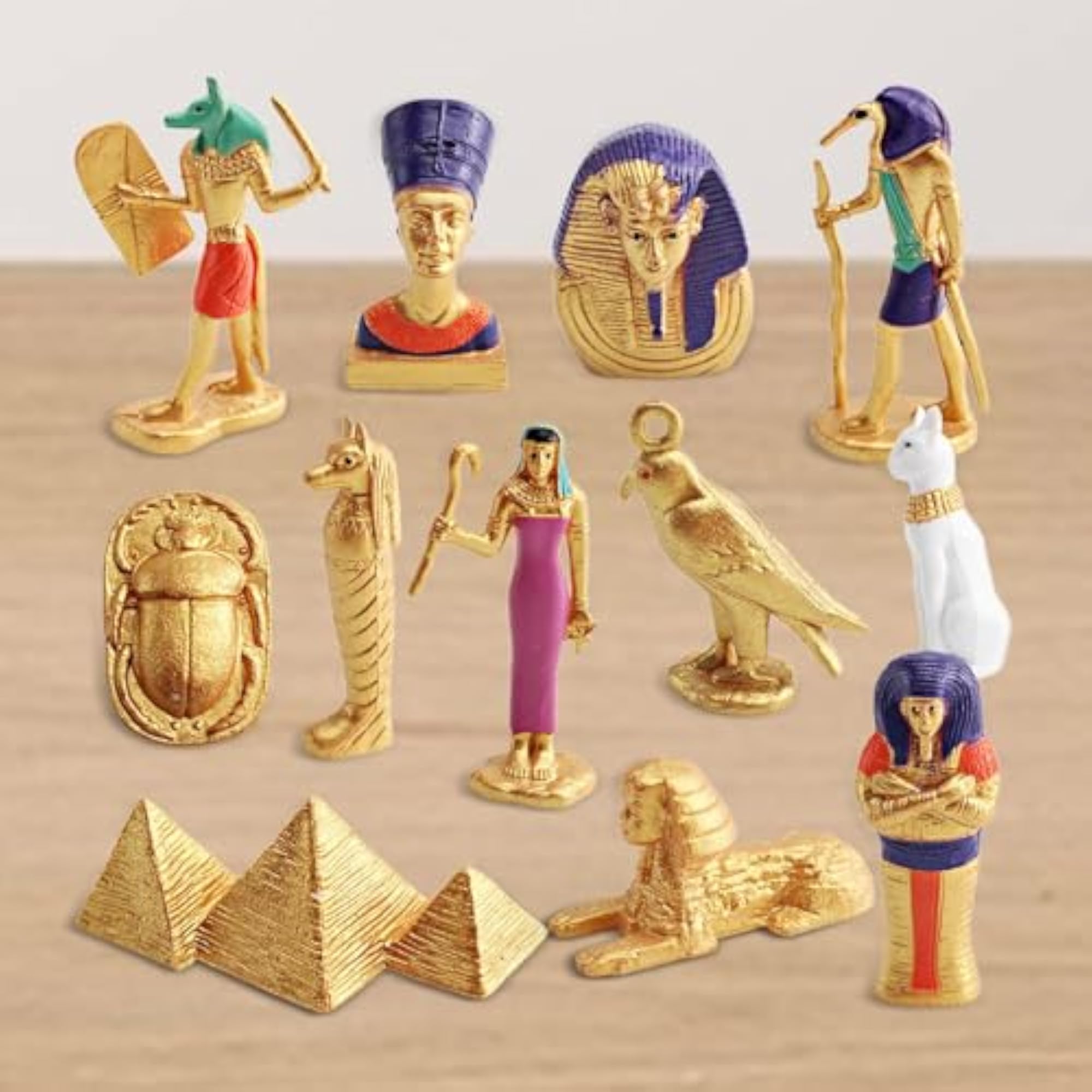12 Pieces Ancient Egypt Figurines for Desktop