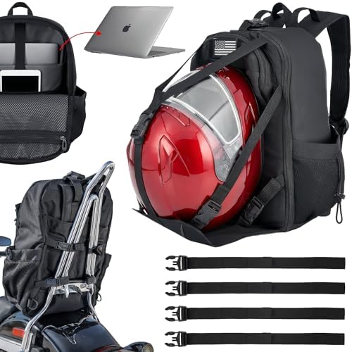Nomad Motorcycle Backpack Fits Helmet, Bike Sissy Bar Backpack Li...